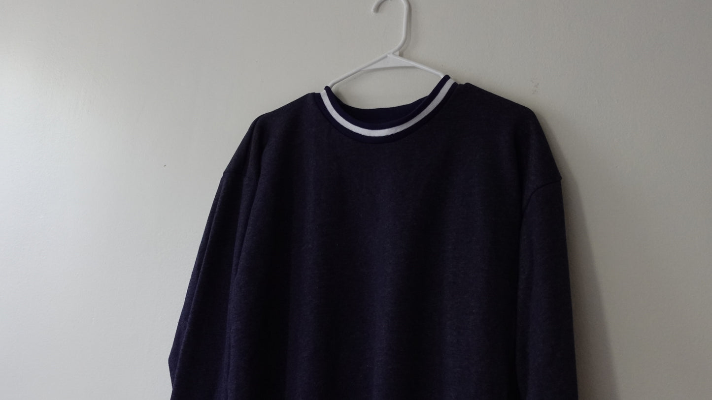 Camp Cherry Varsity Crewneck Navy