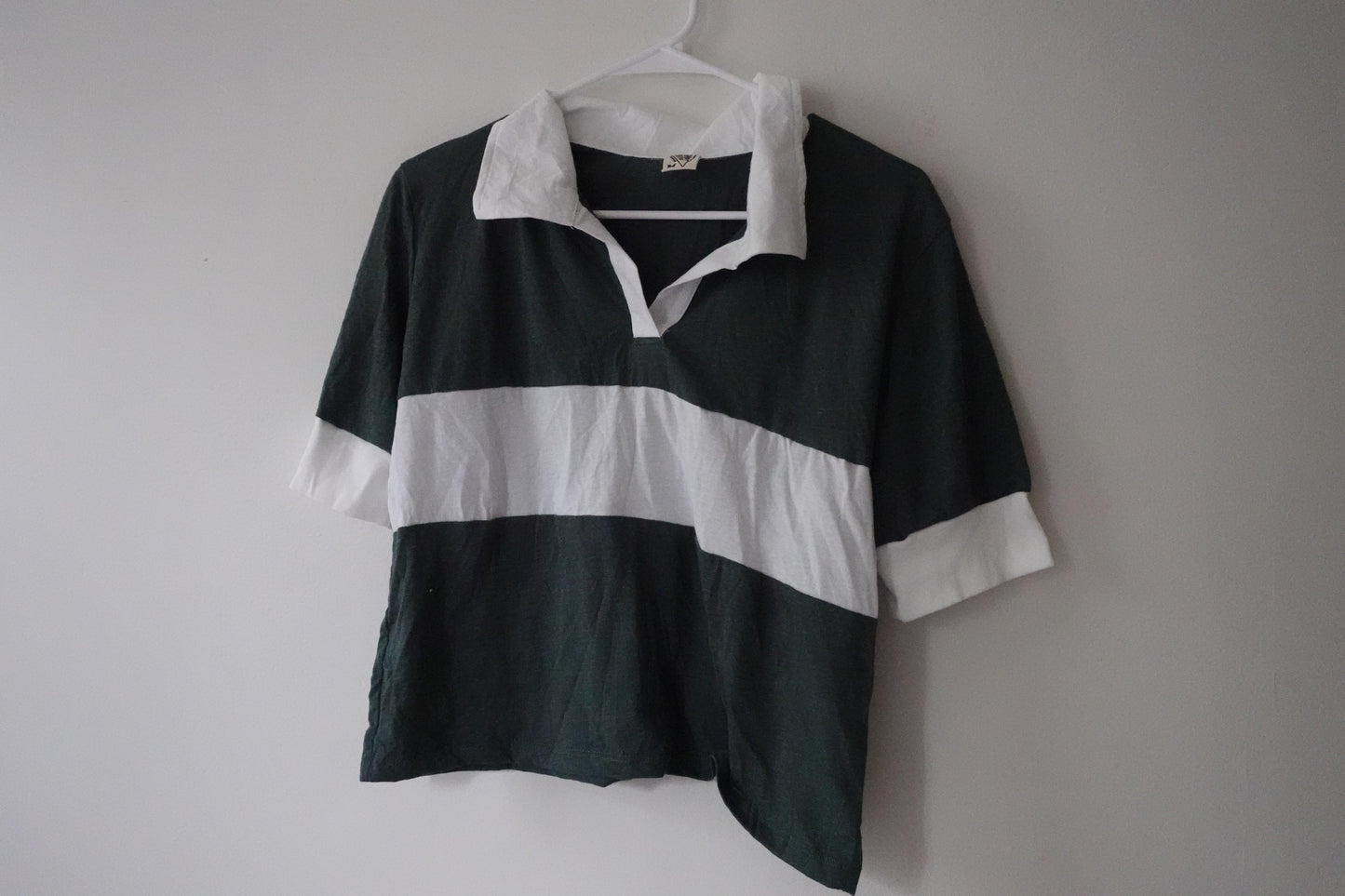 Camp Cherry // Striped Polo Forest Green