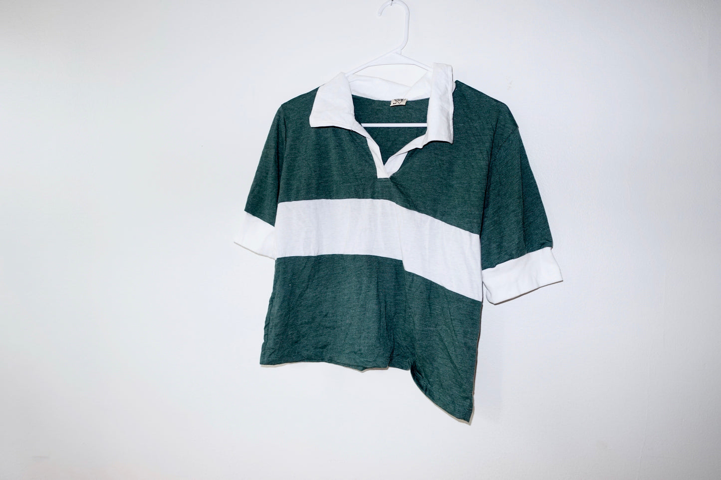 Camp Cherry // Striped Polo Forest Green